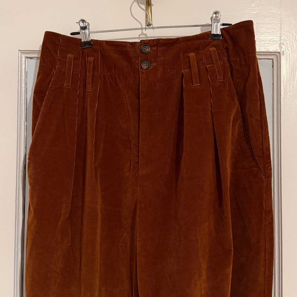 Doen Nelda high rise corduroy pants - Terra Di Sienna - Picture 8 of 9
